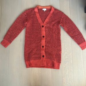Coral and purple XS cardigan from Harlyn